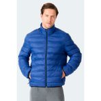 Slazenger Braum Erkek Şişme Koyu Gri Mont & Kaban - 2XL - Saks Mavi