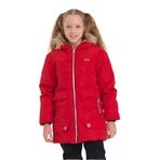 Slazenger CAMELIA Unisex Çocuk Kapüşonlu Kırmızı Mont & Kaban