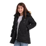 Slazenger CAMRON Unisex Çocuk Kapüşonlu Şişme Siyah Mont & Kaban