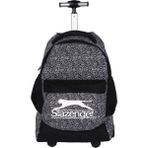 Slazenger Çekçekli Okul Sırt Çantası Siyah Desenli (21878) – Tekerlekli Büyük Boy Çanta - Beyaz - Siyah