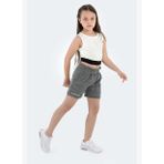 Slazenger DEVARAJ IN Kız Çocuk Cepli Koyu Gri Şort