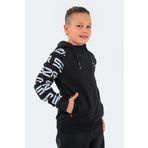 Slazenger Draven Siyah Beyaz Unisex Çocuk Sweatshirt