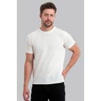 Slazenger Erkek Beyaz Waffle Dokulu Kısa Kollu T-Shirt - XL