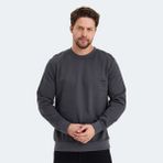 Slazenger Erkek Sweatshirt Koyu Gri Düz Desenli Rahat Kesim Sezonluk Kullanım İçin