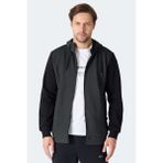 Slazenger Flame Erkek Kapüşonlu Cepli Lacivert Sweatshırt - Siyah - 2XL