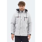 Slazenger Gleam Erkek Kapüşonlu Taş Gri Mont & Kaban - 2XL - Çok Renkli