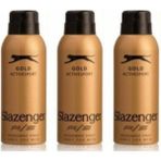 Slazenger Gold 150 ml X3 Erkek Deodorant Sprey Odunsu ve Fougere Notalarla Çekici Koku