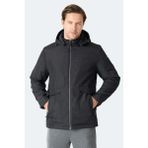 Slazenger Gravel Erkek Kapüşonlu Siyah Mont & Kaban - 2XL