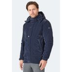 Slazenger Grım Erkek Çıkarılabilir Kapüşonlu Lacivert Mont & Kaban - 2XL