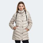 Slazenger GWEN Kadın Kapüşonlu Şişme Beyaz Mont & Kaban - 2XL