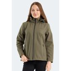 Slazenger HEAT CONTROL Kadın Çıkarılabilir Kapüşonlu Haki Mont & Kaban