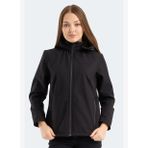 Slazenger HEAT CONTROL Kadın Çıkarılabilir Kapüşonlu Siyah Mont & Kaban