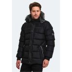 Slazenger Heck Erkek Puffer Şişme Mont Kaban Siyah V3 - 2XL