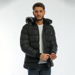 Slazenger K23 ST21JE011-500 HARSHAL-SIYAH Erkek Kapşonlu Şişme Mont M Beden Amblemli