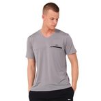 Slazenger KALLIAS Erkek Cepli V Yakan Gri Tişört