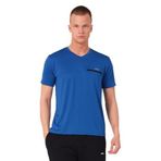 Slazenger KALLIAS Erkek Cepli V Yakan Saks Mavi Tişört