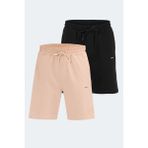 Slazenger Kallıe 2 Li Set Erkek Şort - Siyah - Bej