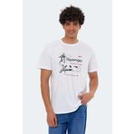 Slazenger KARNEN Oversize Erkek Tişört Beyaz