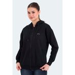 Slazenger KATHLEENA IN Kadın Oversıze Siyah Sweatshırt