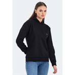 Slazenger KATHY IN Kadın Kapüşonlu Siyah Sweatshirt