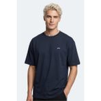 Slazenger Keane Erkek Oversıze Kahve Tişört - Lacivert