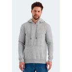 Slazenger KEANS IN Erkek Kapüşonlu Cepli Gri Sweatshirt
