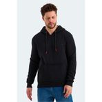 Slazenger KEANS IN Erkek Kapüşonlu Cepli Siyah Sweatshirt