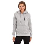 Slazenger KESHIAN IN Kadın Kapüşonlu Cepli Gri Sweatshırt