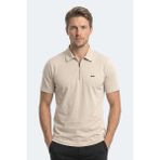 Slazenger Khan Erkek Polo Yaka Lacivert Tişört - M - Bej