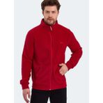 Slazenger Kırmızı Polar Gömlek Erkek Düz Desen Klasik Stil Normal Kalıp - XL