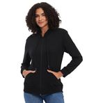 Slazenger KOLLEEN I Kadın Fermuarlı Kapüşonlu Cepli Siyah Sweatshırt