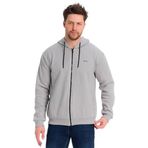 Slazenger KOZZAX IN Erkek Fermuarlı Kapüşonlu Cepli Gri Sweatshırt