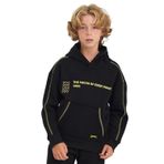 Slazenger LEVON Unisex Çocuk Kapüşonlu Cepli Siyah Sweatshırt