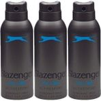 Slazenger Mavi Deodorant Sprey 3'lü Set 150 ml Erkekler İçin Pudrasız Koku