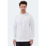 Slazenger Nadav Erkek Beyaz Sweatshırt - Siyah - M