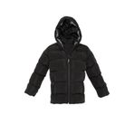 Slazenger NEONS Unisex Çocuk Kapüşonlu Şişme Siyah Mont & Kaban