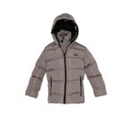 Slazenger NEONS Unisex Çocuk Kapüşonlu Şişme Taş Gri Mont & Kaban