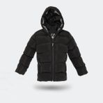 Slazenger NEONS Unisex Çocuk Mont & Kaban Siyah 10 Yaş Kapüşonlu Regular Fit