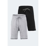 Slazenger Nora 2 Li Set Erkek Şort - Siyah - Gri