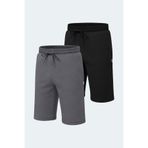 Slazenger NUKE 2 li Set Erkek Şort Siyah - Koyu Gri