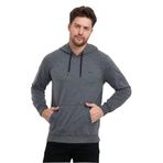 Slazenger OBRA IN Erkek Kapüşonlu Cepli Koyu Gri Sweatshırt