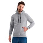 Slazenger OLTA IN Erkek Kapüşonlu Cepli Gri Sweatshırt