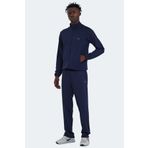 Slazenger ORRA IN Erkek Fermuarlı Dik Yaka Cepli Lacivert Eşofman Takımı