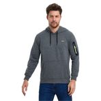 Slazenger OZZY IN Erkek Kanguru Cepli Kapüşonlu Koyu Gri Sweatshirt