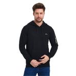 Slazenger OZZY IN Erkek Kanguru Cepli Kapüşonlu Siyah Sweatshirt