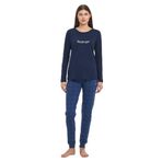 Slazenger PAOLINA IN Kadın Pamuklu Lacivert/Turkuaz Pijama
