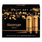 Slazenger Parfüm Gold Edt 125ml + 150ml Erkek Deodorant Kofre Set - Diş Beyazlatıcı Köpük Hediye