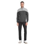 Slazenger RAPIDLY IN Erkek Fermuarlı Dik Yaka Cepli Koyu Gri Eşofman Takımı
