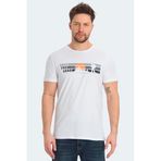 Slazenger RASA IN Erkek Baskılı Beyaz Tişört