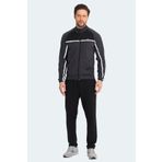 Slazenger REFORM Erkek Fermuarlı Dik Yaka Cepli Koyu Gri Eşofman Takımı